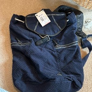 Navy Roxy Bag NWT